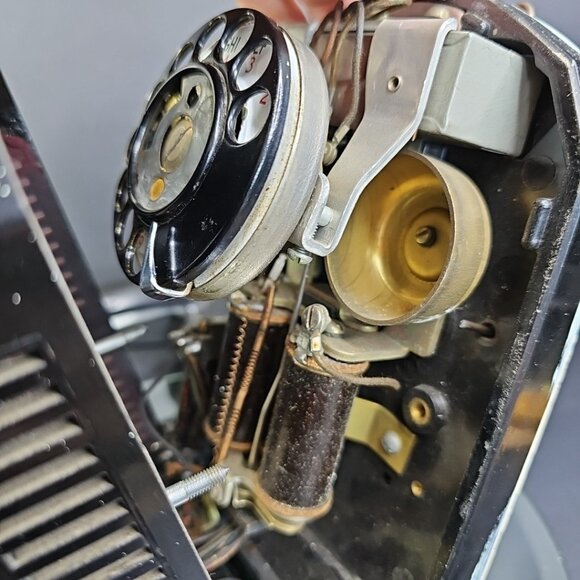 Vintage Black Automatic Electric AE50 Rotary Wall Telephone Needs Cleaning - Picture 14 of 16